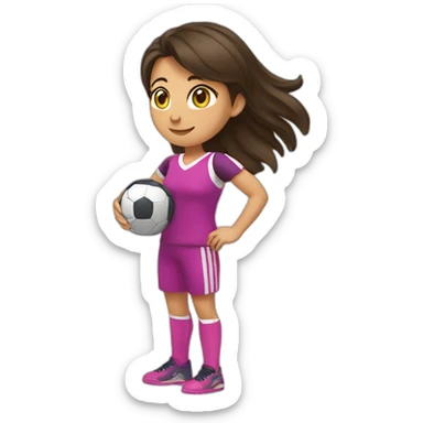 Une fille brune qui fait du handball sticker