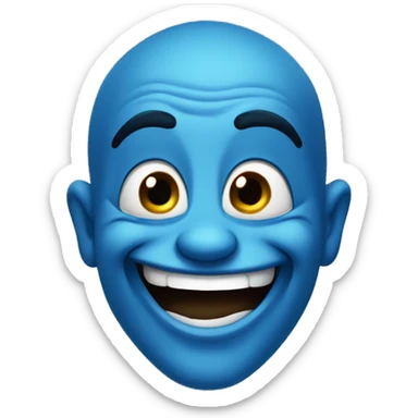blue genie happy sticker