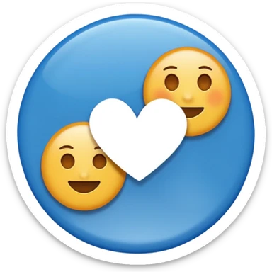 emoji de selo verificado do instagram, círculo azul, check branco no centro, estilo emoji oficial, fundo limpo, alta qualidade sticker
