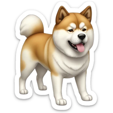 Dog akita inu full-height sticker