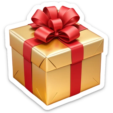 I want to generate a 3d image of a gift in a trivia design sticker