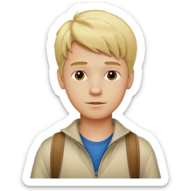 Chico rubio paseando por madrid sticker