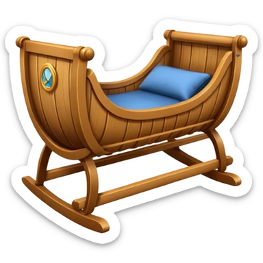 noel wood cradle sticker