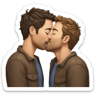 Edward Callen kissing Jacob sticker
