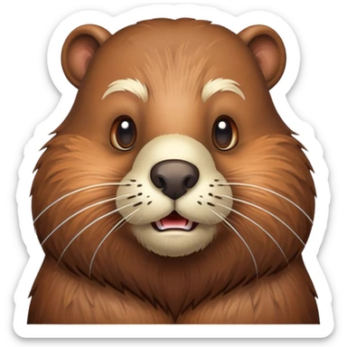 beaver with a beard sticker