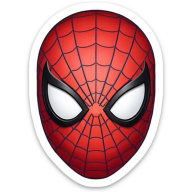 Spiderman face black sticker