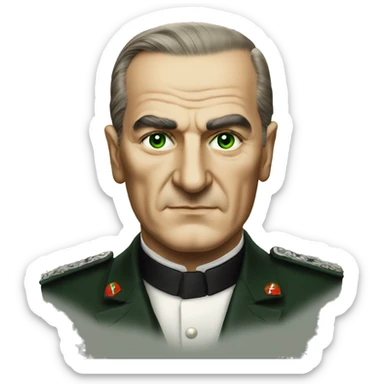 Atatürk (green eyes) sticker