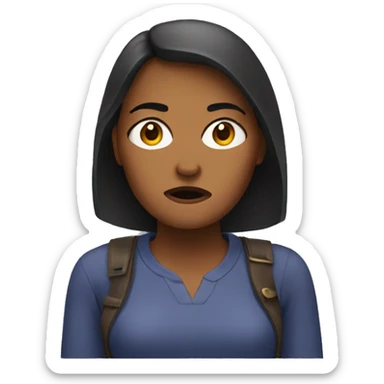 Woman annoyed  sticker