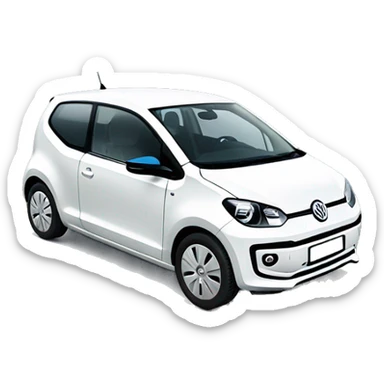 Blauer vw up sticker