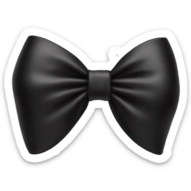 Black coquette bow with only back in it and no other colour  sticker