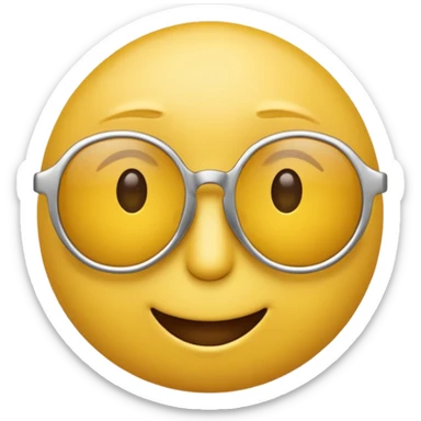 Yellow emoji face tilting head forward, sunglasses halfway down its nose, eyes looking over the top of the glasses as if saying ‘wait, what?’ or taking a closer look sticker