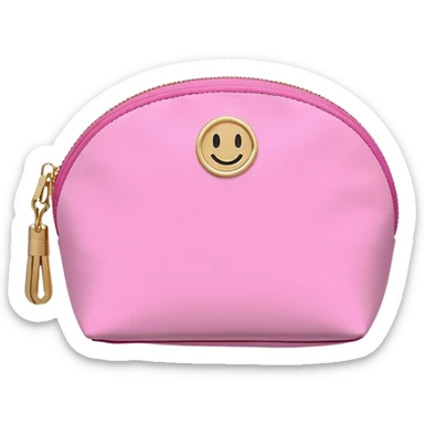 stoney clover lane makeup bag with no patches on it and no handle and no quilting and a circle zipper puller sticker