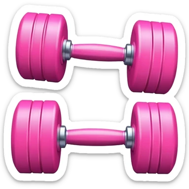 white pink dumbell sticker