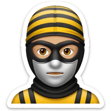 A Robber that just robes a bank** and that has yellow and black stripes sticker
