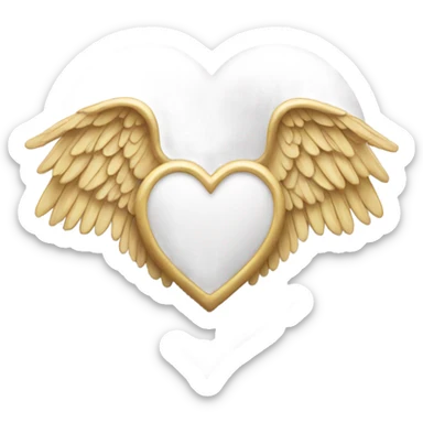 Heart with angel wings sticker