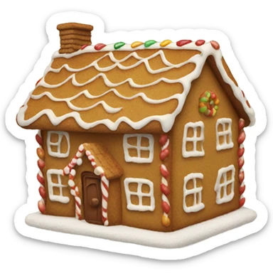 ginger bread house sticker