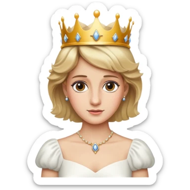 standing, Princess Diana with a crown sticker