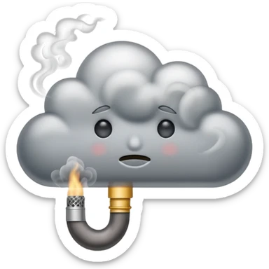 smoke coming out of a blunt sticker