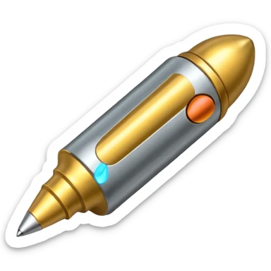 a single bullet sligly ratated to the right side sticker