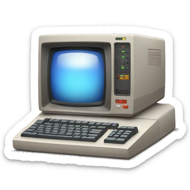 80s old computer  sticker