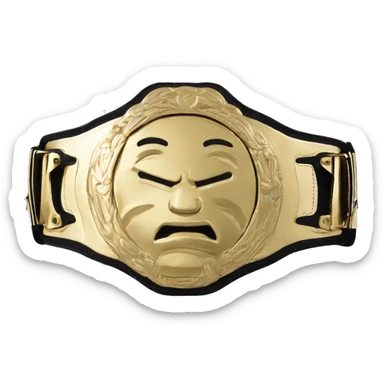 Leon's Wrestling Federation Men's Champion Belt gold sticker