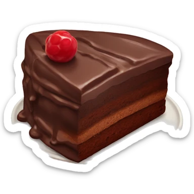 Piece of chocolate cake sticker