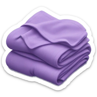 A violet folded blanket sticker