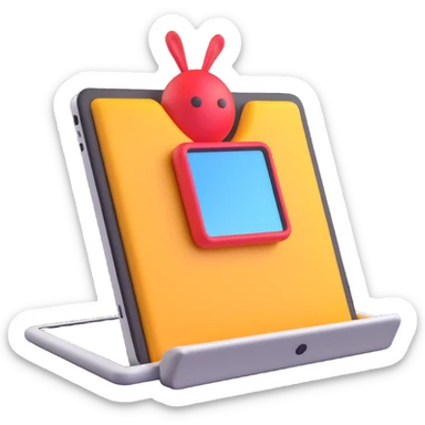 3D surreal iPad device, Apple-inspired, isolated, no accessories, no background sticker