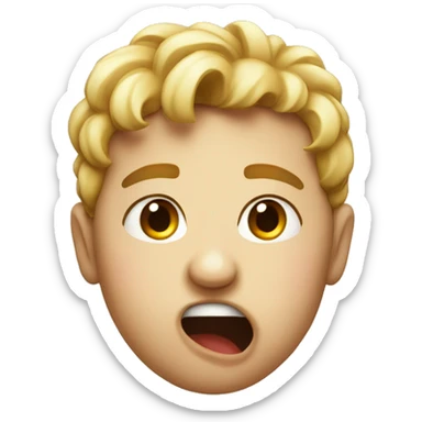 emoji raising eyebrow while biting side of lip sticker