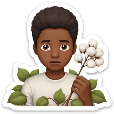 Slave not happy about picking cotton sticker