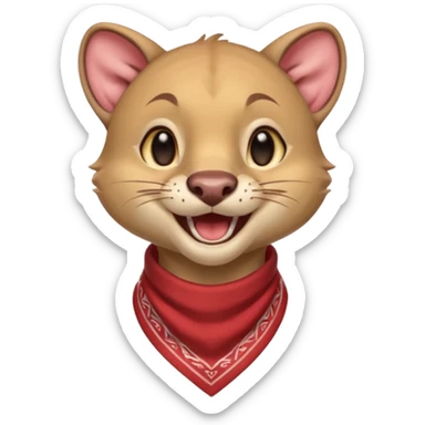 Animal fossa in bandana from league of legends laughing emoticon sticker
