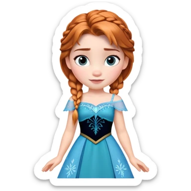 Anna from Frozen Disney character sticker