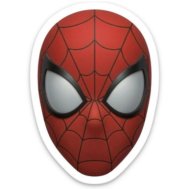 Spiderman face sticker