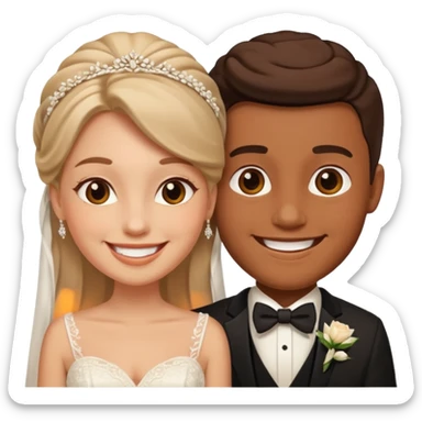 a man and woman its their marriage  sticker