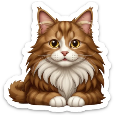 a maine coon cat farting sticker