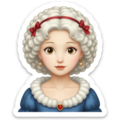 White fluffy romantic vintage antique divine beautiful elegant pretty precious cute young youthful  sticker
