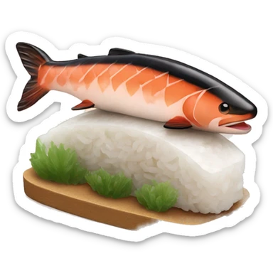 Salmon nigiri sticker