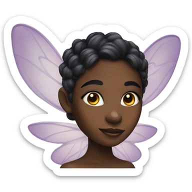 Black fairy girl sticker