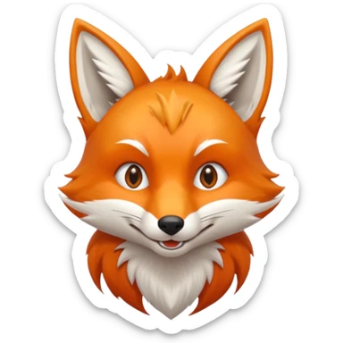 A black panther but it is a orange colored fox sticker