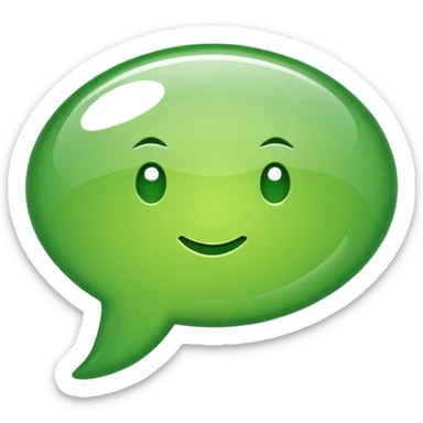 green speech bubble emoji containing checkmark emoji sticker