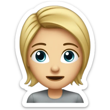 stressed employee women sticker