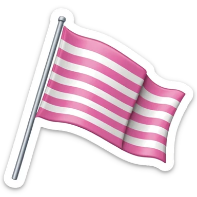 pink and white and pink flag sticker