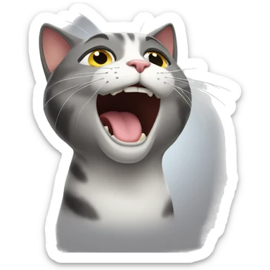 cat singing sticker