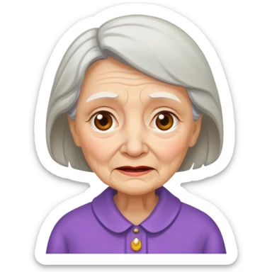 old lady embarrassed sticker