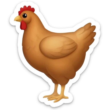 Chicken head full body  sticker