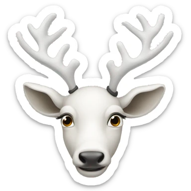 white-reindeer sticker