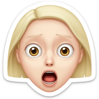 Frightened face emoji sticker