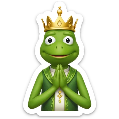 kermit the frog praying sticker