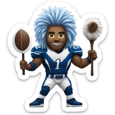 A Washington Commander taming a Detroit Lion sticker