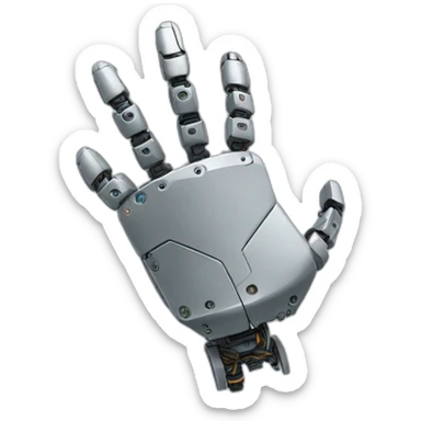 ROBOT SIDE VIEW Half-body Hand extended sticker